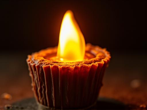 Decorative Mocha Candle dessert