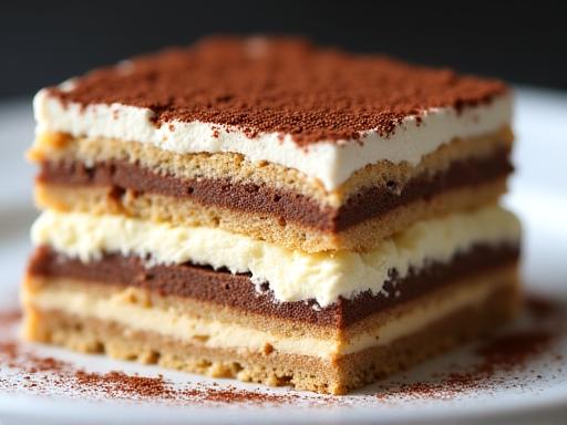 Classic Italian Tiramisu layers